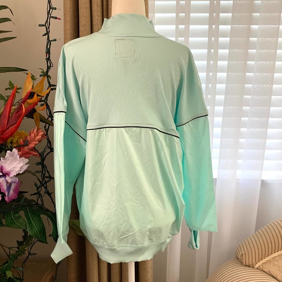 3/$15 Koral Ribbed Windbreaker Pullover in Light Aqua - Picture 7 of 11